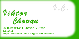 viktor chovan business card